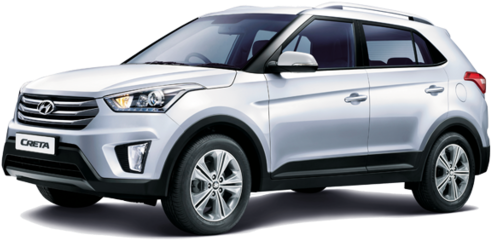 A/c Hyundai Creta Car - Sleek Silver Hyundai Creta (500x287), Png Download