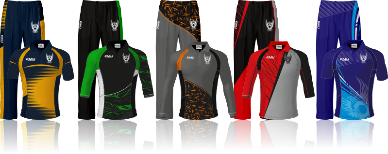 Sublimated Cricket Kits - Cricket Uniform (799x319), Png Download