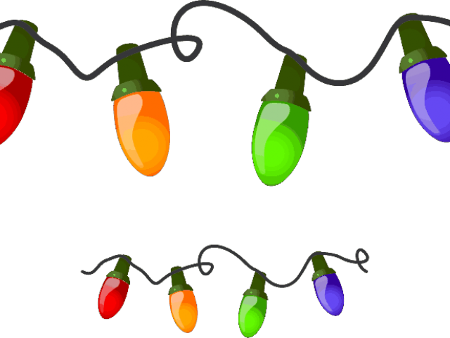 Free Clipart Holiday - Christmas Lights On A String (640x480), Png Download