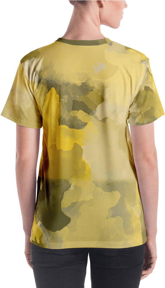 Yellow Orche Watercolor Women's T Shirt T Shirt Zazuze - Tribal Women's (1000x1000), Png Download