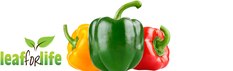 Leaf For Life - Green And Red Bell Pepper Png (1000x316), Png Download