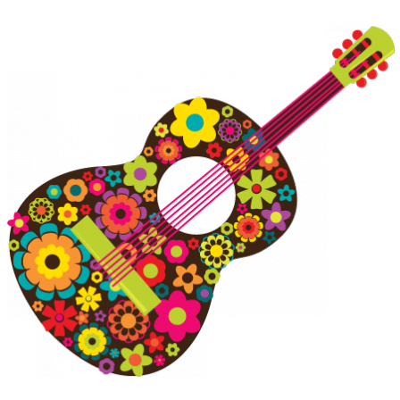 Ukulele Clipart Gitar - Guitare Hippie (448x448), Png Download