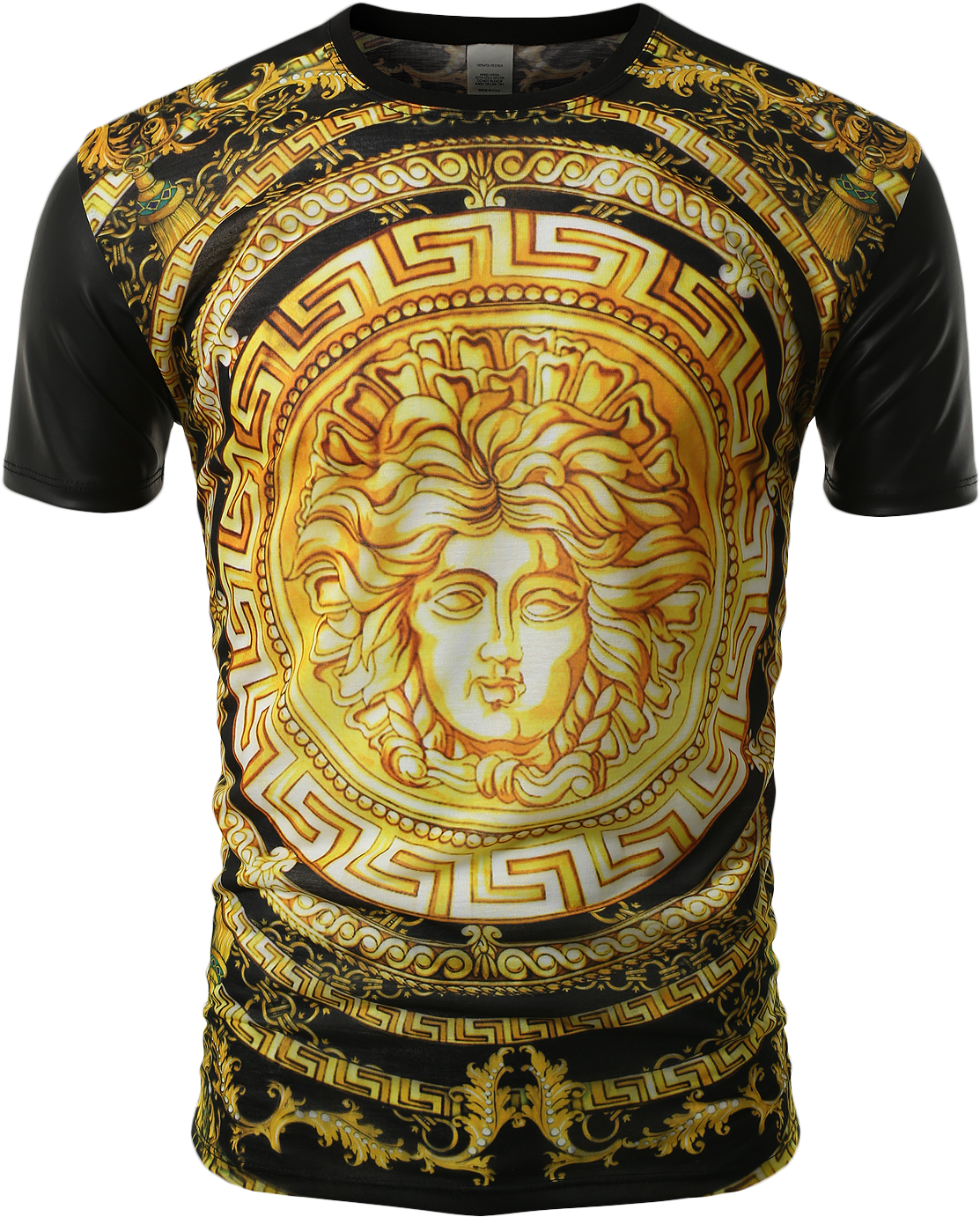 Smithjay Mens Hipster Hip-hop Gold Medusa Head Sublimation - T-shirt (1154x1500), Png Download