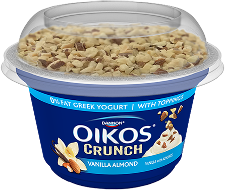 Vanilla Almond Crunch - Oikos Vanilla Almond Crunch (520x417), Png Download