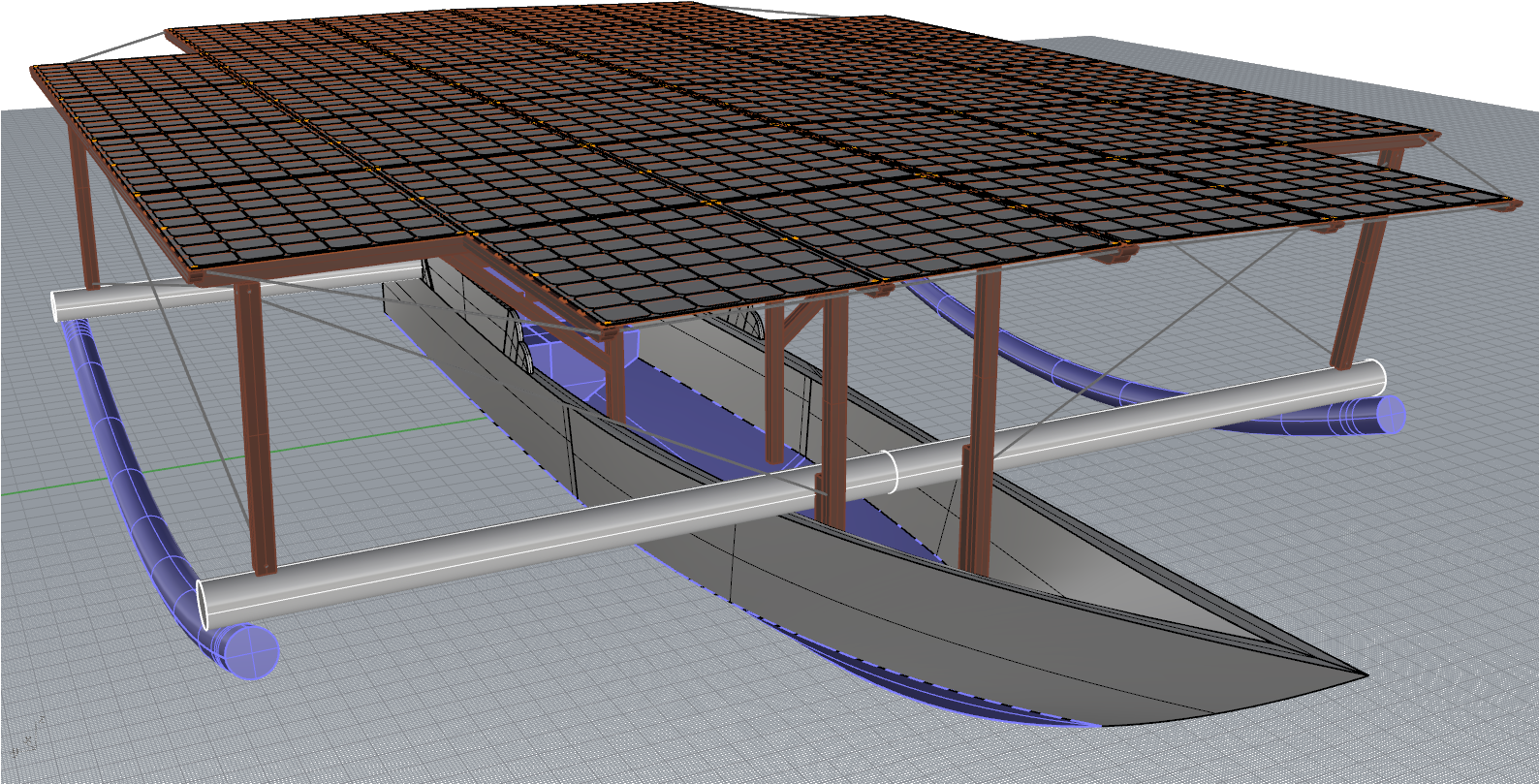 3d Modeling Of Surya Namaskar Solar Electric Boat - Surya Namaskār (1587x854), Png Download