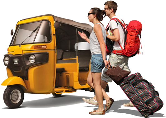 Alleppey Rickshaw Tours - Auto Rickshaw (539x389), Png Download