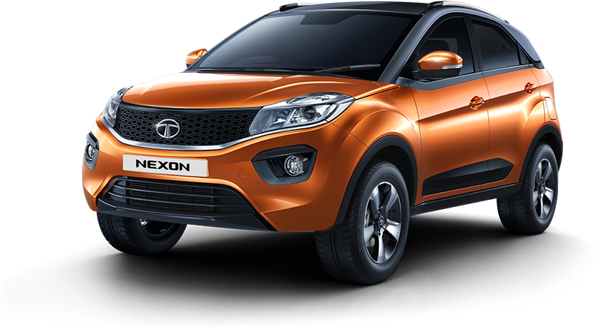 Etna Orange - Tata Nexon Silver Color (900x470), Png Download