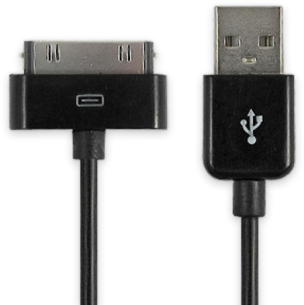 Cable Usb Samsung Galaxy Tab Black - Qatrixx Usb Datakabel Oplader Zwart 1 Meter Voor Samsung (500x500), Png Download