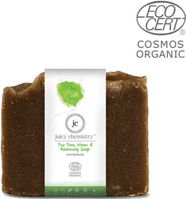 Tea Tree, Neem & Rosemary Soap - Juicy Chemistry Lime Ginger & Rice Water Soap (600x600), Png Download