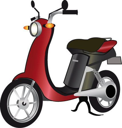 Electric Motorcycle - Motorcycle (427x448), Png Download