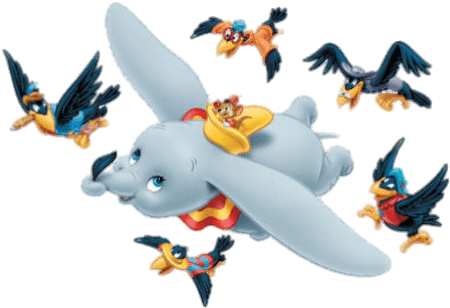Dumbo Flying With Birds Png - Live Action Dumbo Locations (630x315), Png Download