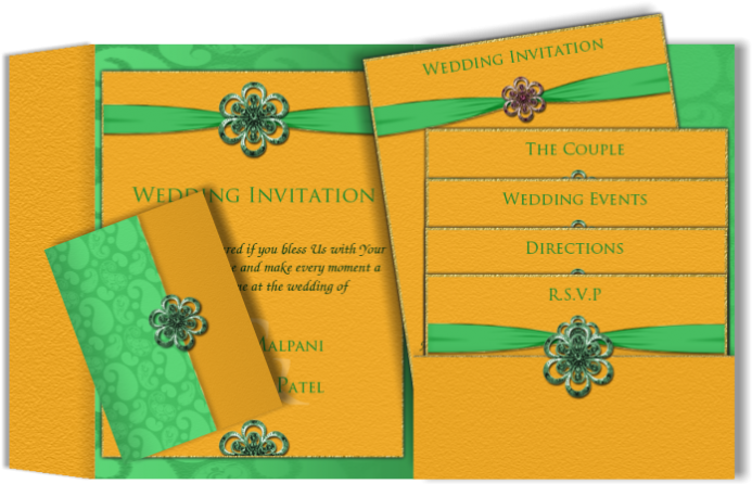 All Pocket Fold Email Wedding Card Template Designs - Wedding Invitation (705x465), Png Download