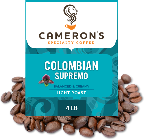 Colombian Supremo Coffee 4 Lb Whole Bean - Cameron's Coffee Velvet Moon (500x500), Png Download