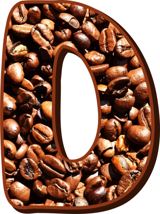 Jamaican Blue Mountain Coffee Cafe Coffee Bean Coffee - Letters With Coffee Bean (562x750), Png Download