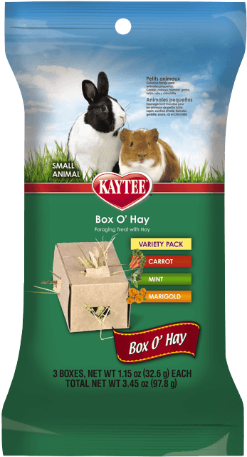 Kaytee Box O' Hay Variety Pack Carrot, Mint, And Marigold - Kaytee Clean & Cozy Natural Small Animal Bedding, (750x750), Png Download