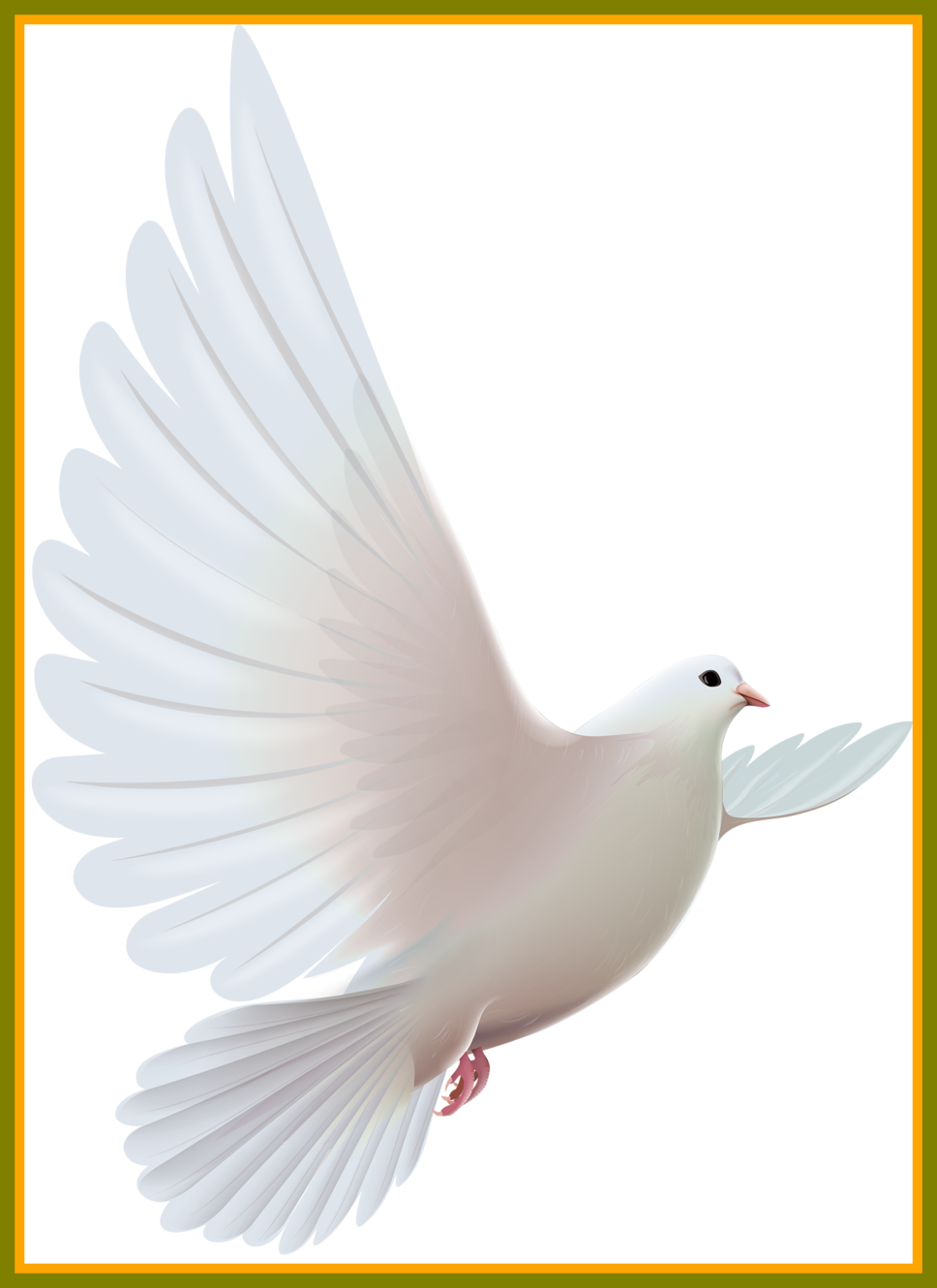 Pigeon Clipart Clip Art - Pomba Do Espirito Santo Png (968x1330), Png Download