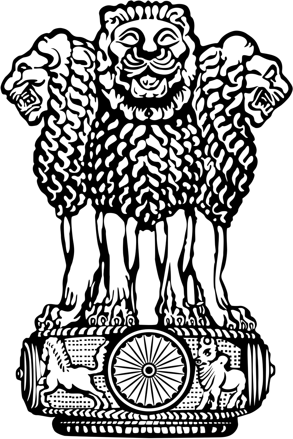 download-hd-ncvt-mes-national-emblem-of-india-outline-transparent-png