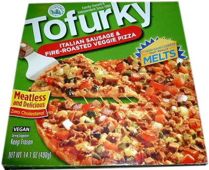 Turtle Island Tofurky Italian Sausage & Veggies Pizza - Does A Vegan Eat (420x334), Png Download