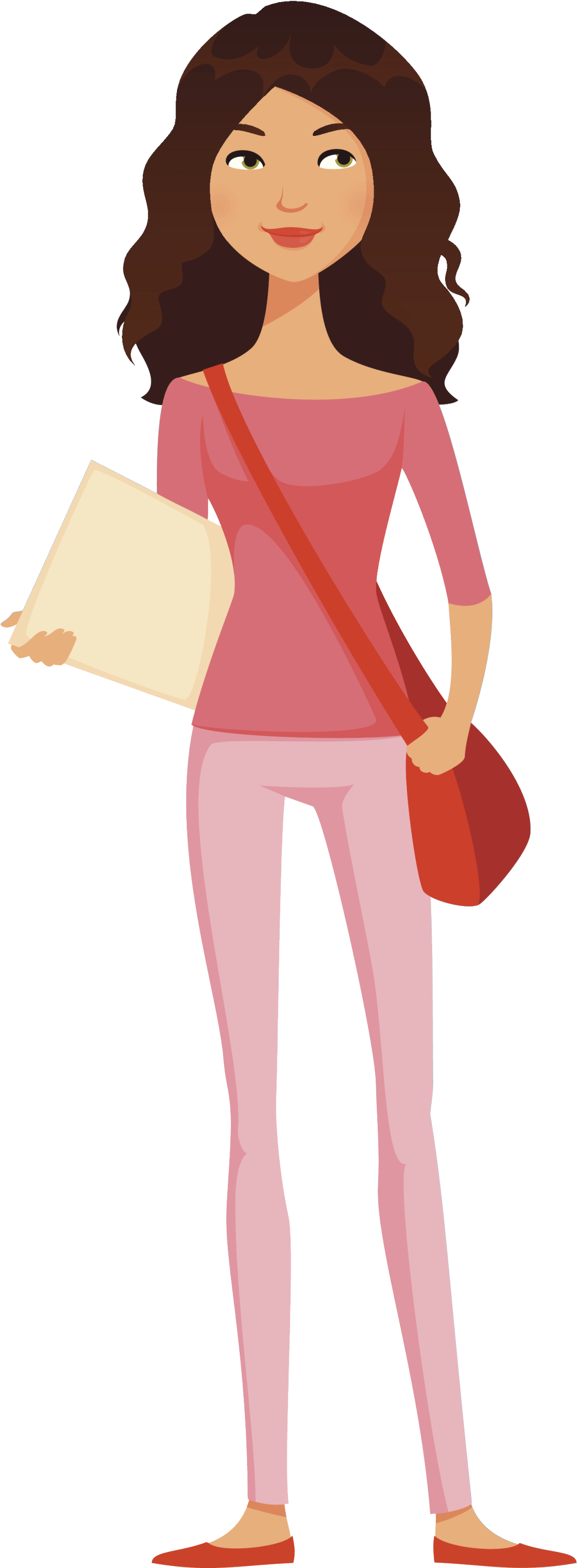 Article Review Marketing Wikipedia - Female College Student Clipart (1171x3029), Png Download