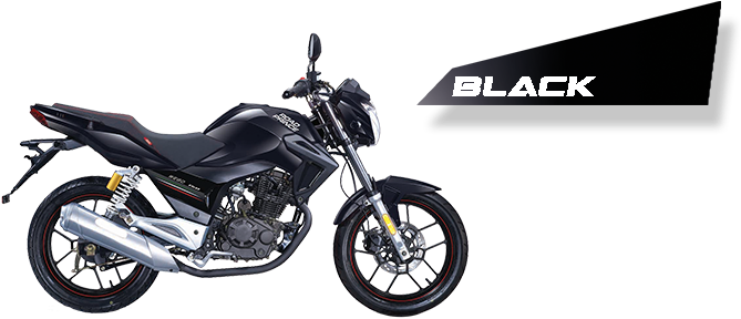 Black - Road Prince 150 Cc (690x290), Png Download