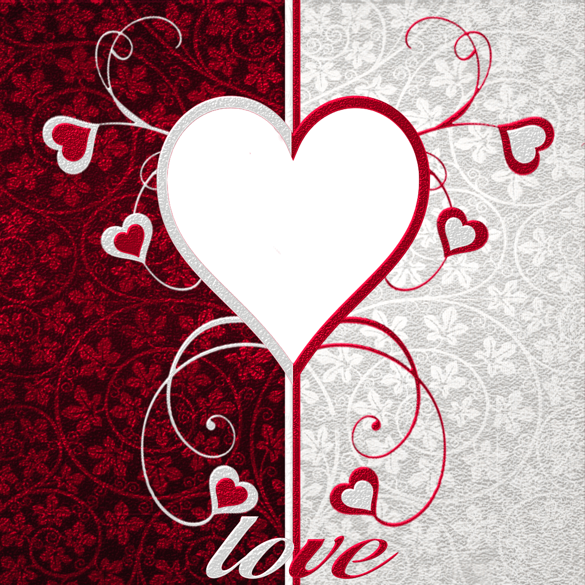 Love With Hearts Png Photo Frame - Love Photo Frames Png (1200x1200), Png Download