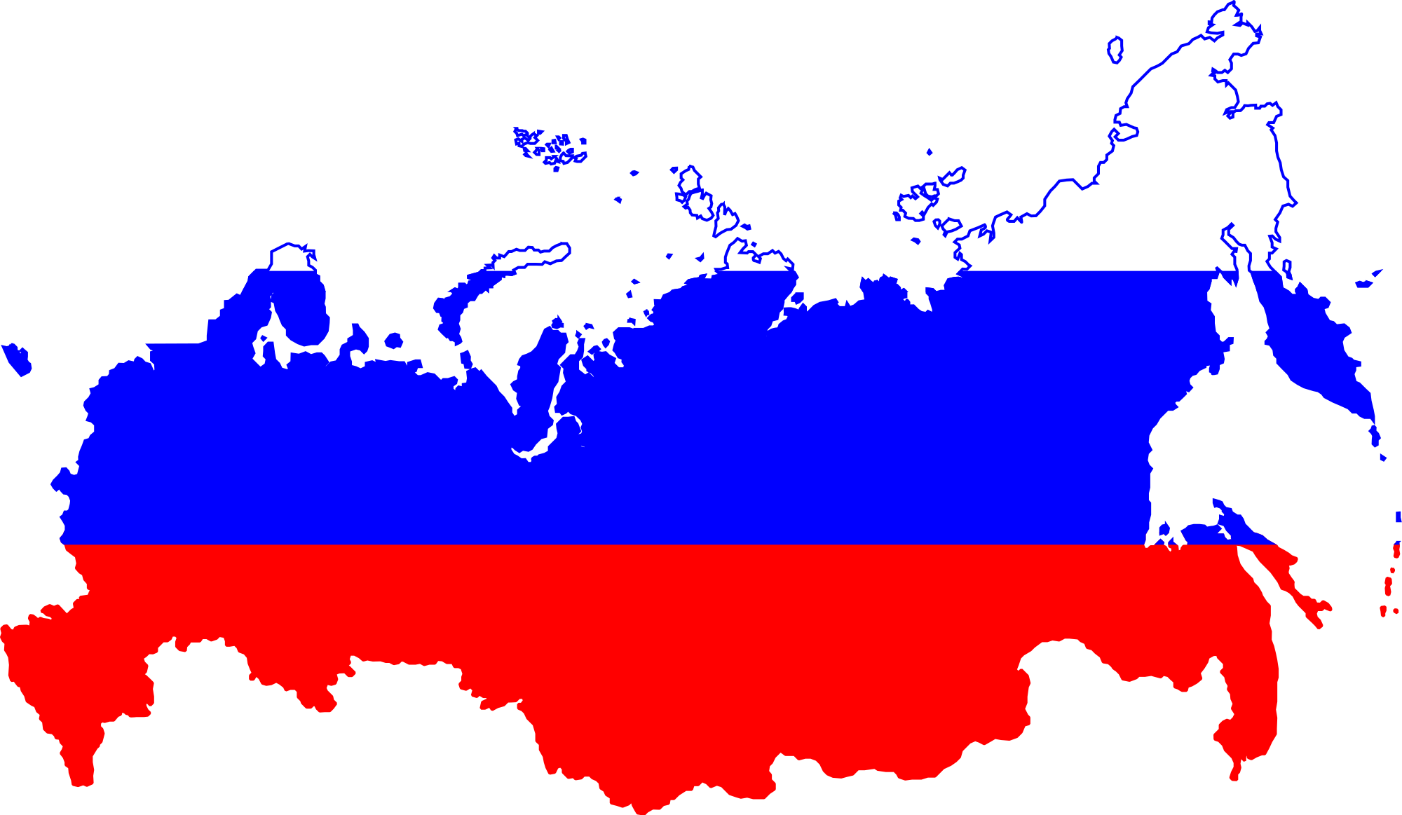 Open - Russia Flag Map Png (2000x1163), Png Download