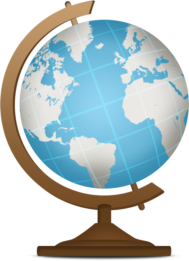 Globe Geography Clipart Computer Icons Clip Art - Globe With Stand Vector (732x895), Png Download