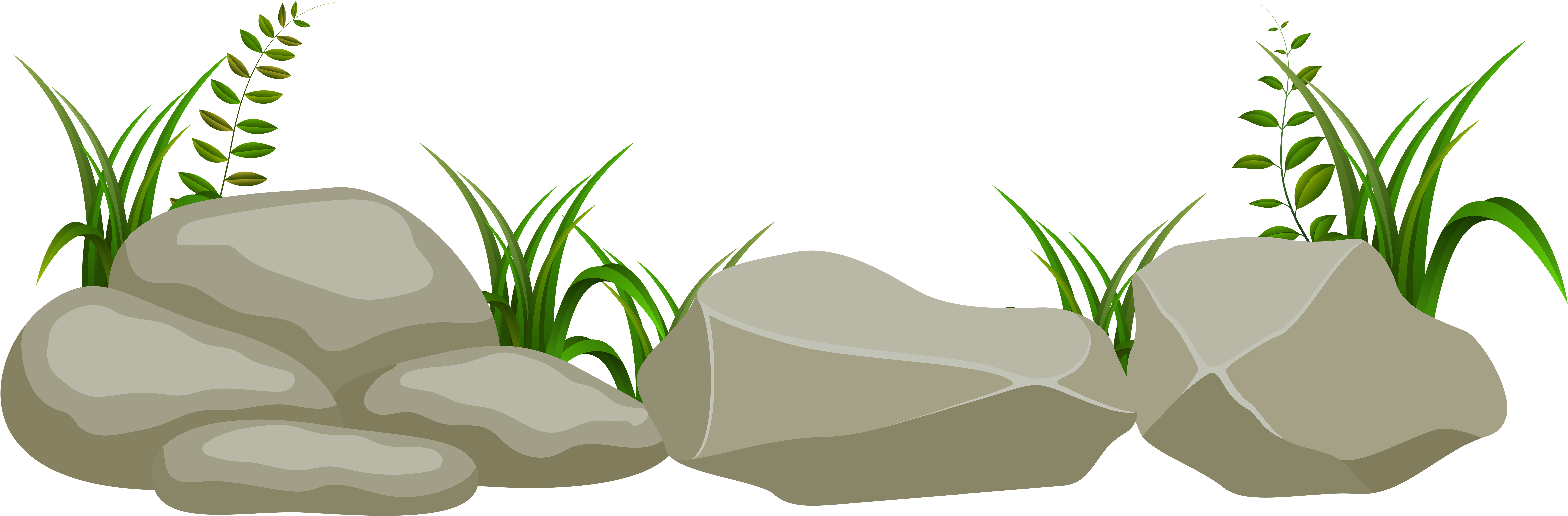 Stones Clipart (8000x2687), Png Download