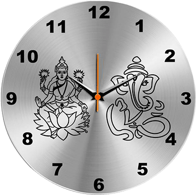 Laxmi Ganesha Wall Clock - Teddington Lock (400x400), Png Download