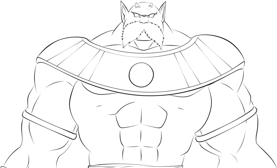 God Of Destruction Toppo Lineart By - God (1024x576), Png Download