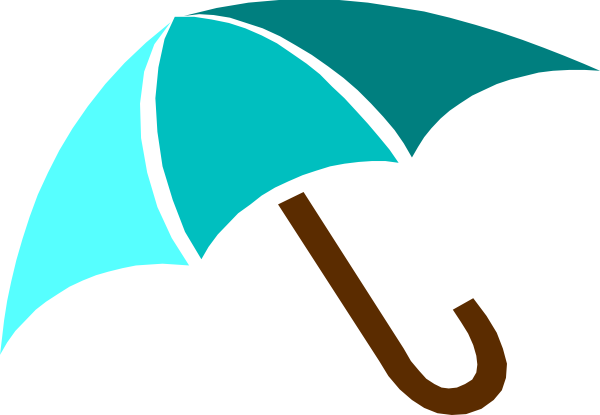 Blue Umbrella Png Clip Art (600x415), Png Download