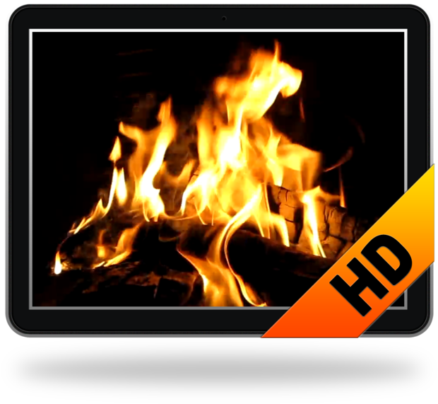 Fireplace Screensaver & Wallpaper Hd With Relaxing - Fireplace (630x630), Png Download