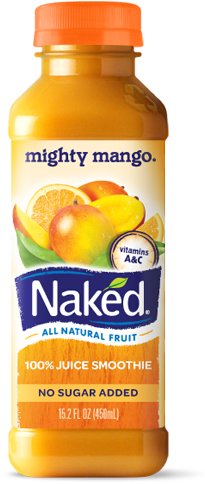 Naked Juice - Naked Drink Mighty Mango (250x500), Png Download