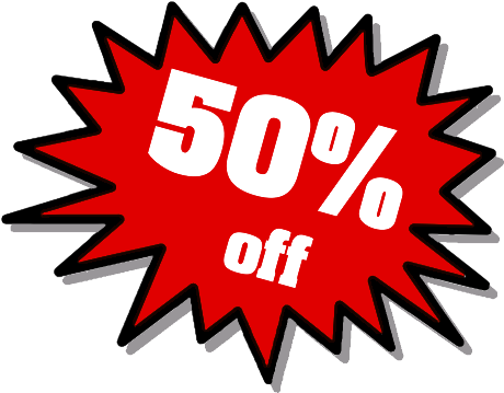 50 Off Png Background V=1539786468 - 50 Off (500x389), Png Download