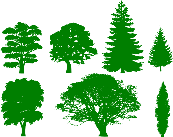 How To Set Use Green Trees Clipart (600x478), Png Download