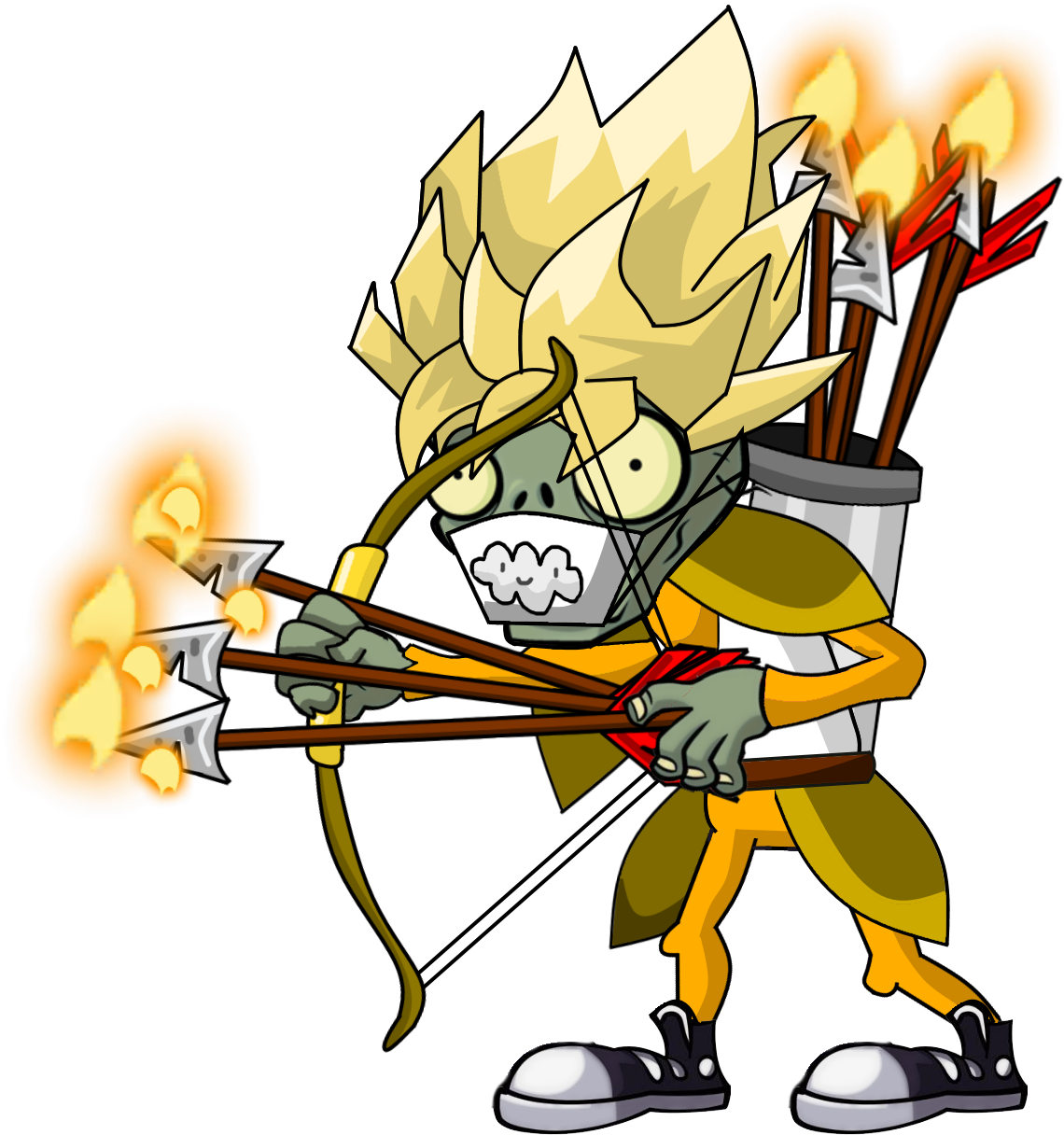 Cloud Flamebow Zombie Hd - Cloudwalker Zombie Pvz (1183x1297), Png Download