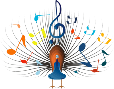Colourful Music Notes Png (400x313), Png Download