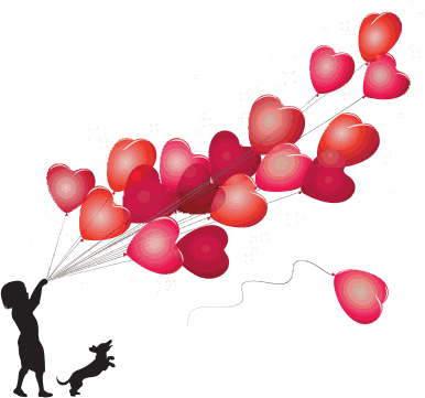 With Love We Are Going To Present This Trick To Everyone - Love Balloons Images Png (386x361), Png Download