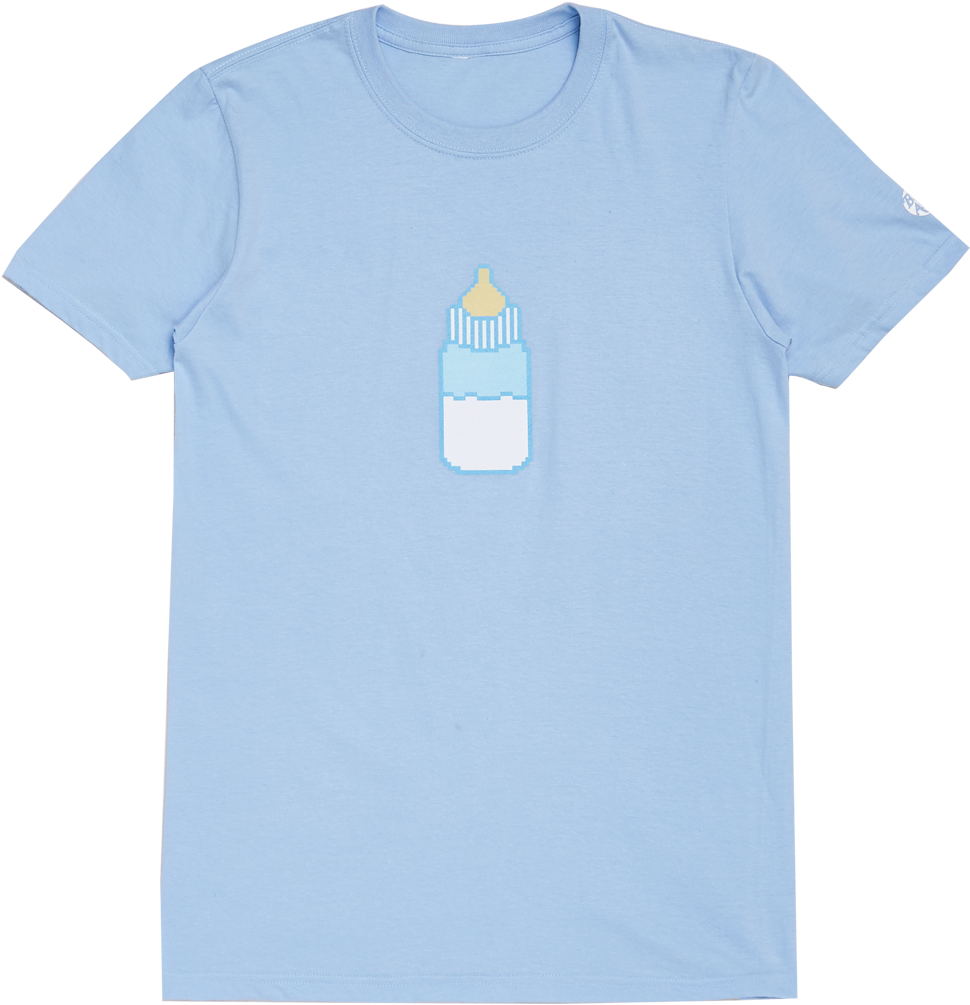Bottle Tee - Baby Blue - T-shirt (1200x1200), Png Download