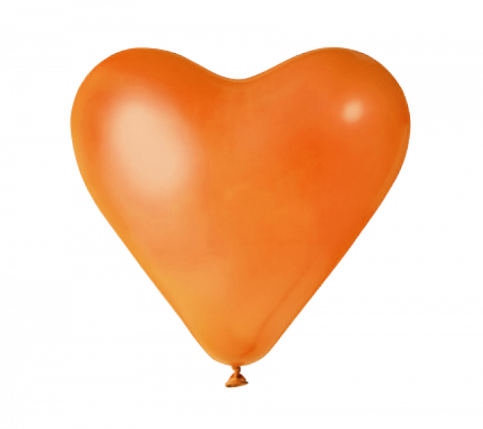 Orange Balloons Png Svg Stock - Heart (700x622), Png Download