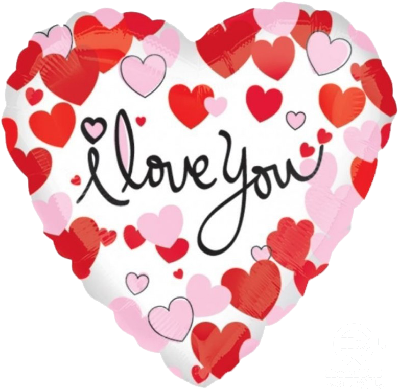 Pinkish Hearts I Love You Balloons Balloons Balloon - Love You Balloon Pink (800x800), Png Download