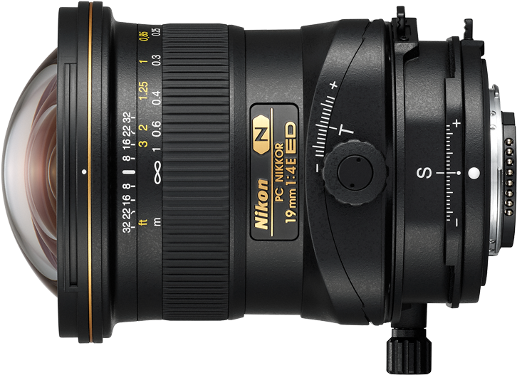 Pc Nikkor 19mm F/4e Ed - Nikon Af Pc Nikkor 19mm F4e Ed Tilt Shift (874x742), Png Download