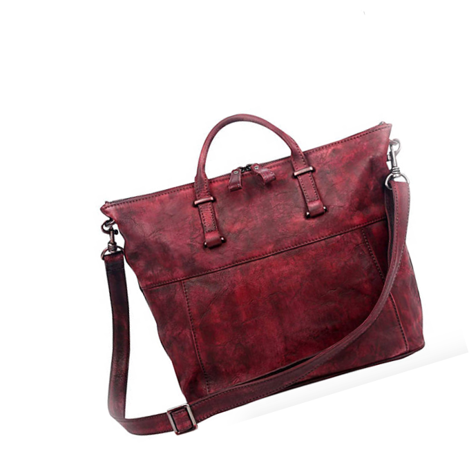 Sunny Grove Leather Crossbody - Rusty Red (679x671), Png Download