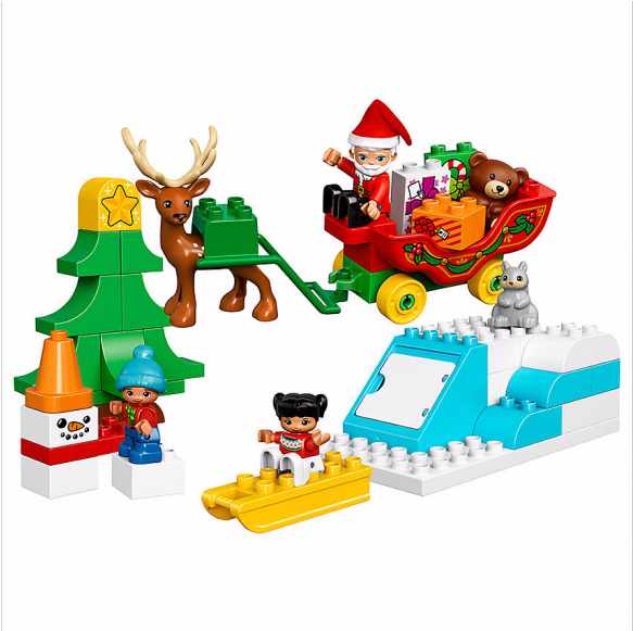 24809-1 - Lego Duplo Ville 10837 Les Vacances D'hiver Du Père (870x580), Png Download