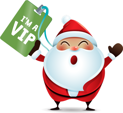 5 Vip Passes And Cups $250 - Santa Claus With Boxing Gloves (500x458), Png Download