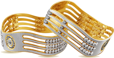 Bangles - Gold Bangles By Manohar Lal Jewellers (400x400), Png Download