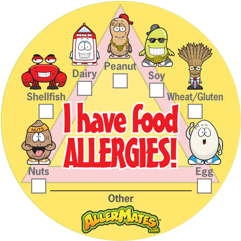 Food Allergy Stickers For Kids Allergy Stickers For - Allergy Sticker (500x500), Png Download