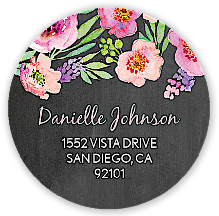 Watercolor Blossom Address Label - Watercolor Painting (620x620), Png Download
