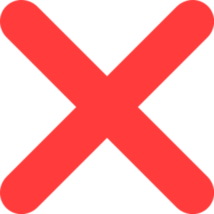 Cancel Cliparts - Red X Transparent (900x900), Png Download