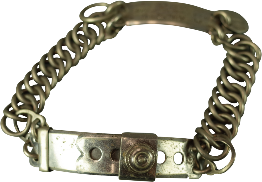 Nickel Dog Collar With Engraved Name Plate - Bracelet (1024x844), Png Download